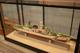 PLH巡視船「しきしま」の模型
